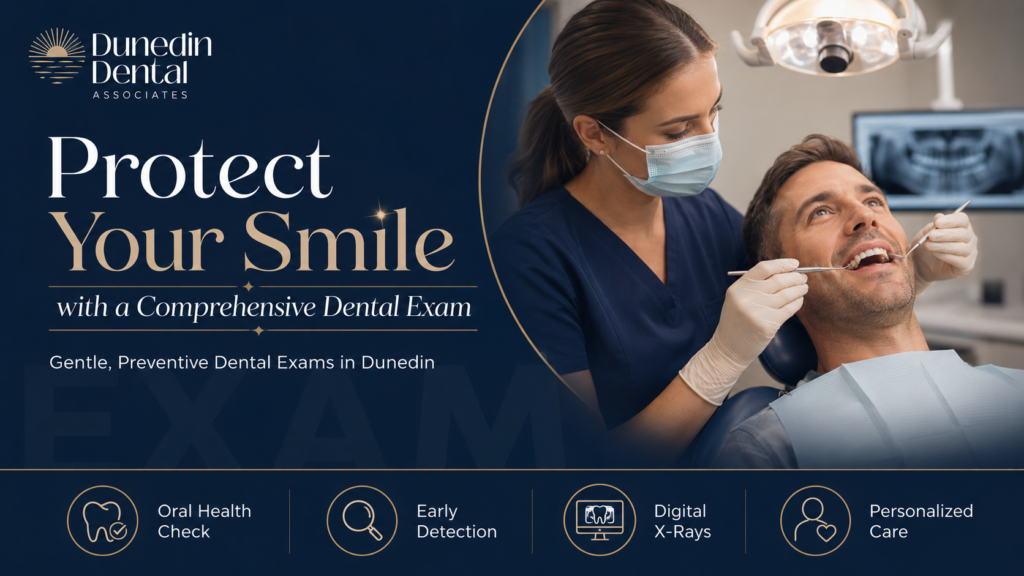 dunedin dentist performing dental exam